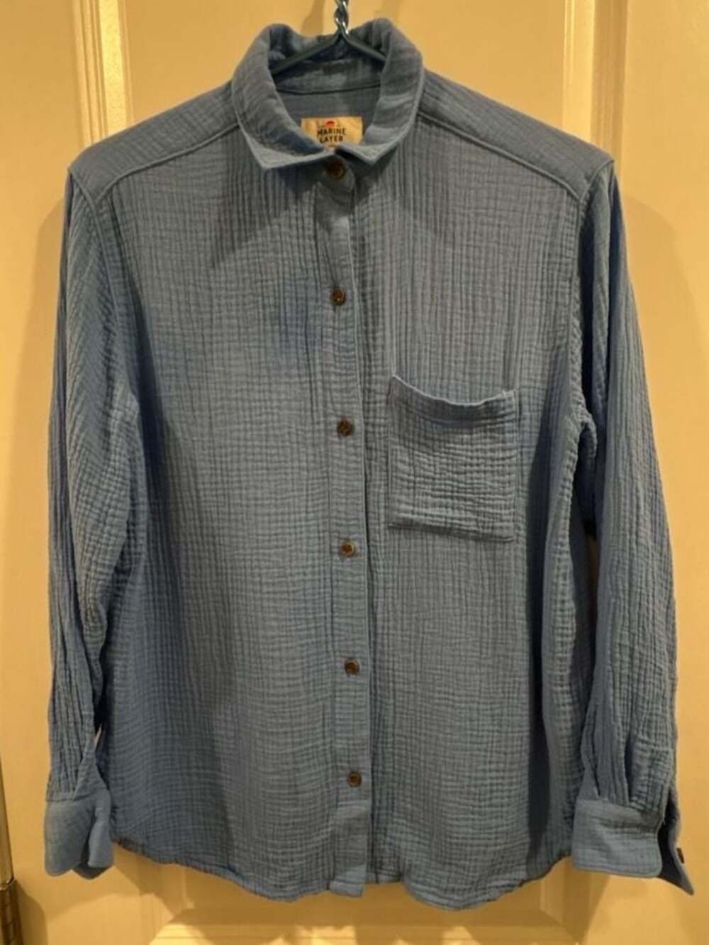 Marine Layer Women's Relaxed Fit Gauze Button-Down Shirt